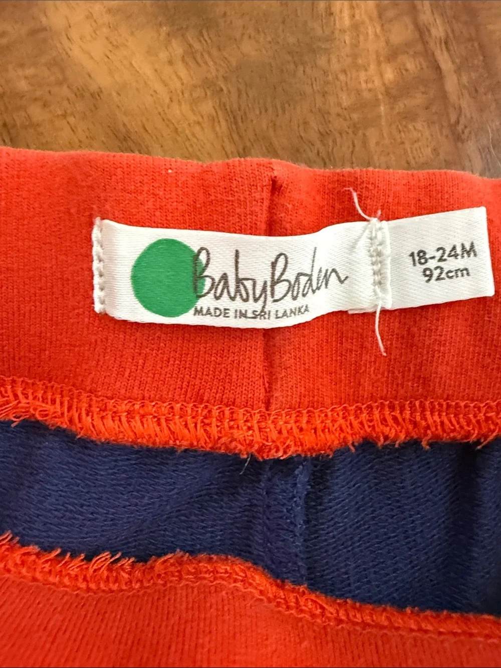 Baby Boden Navy Star Print Pajama Bottoms with Red Trim